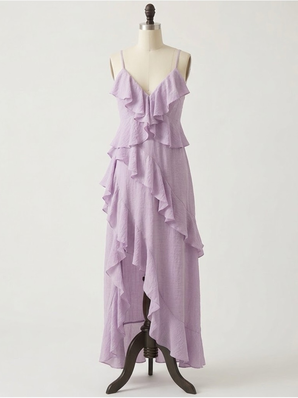 H&M romantic coquette lavender ruffle dress M